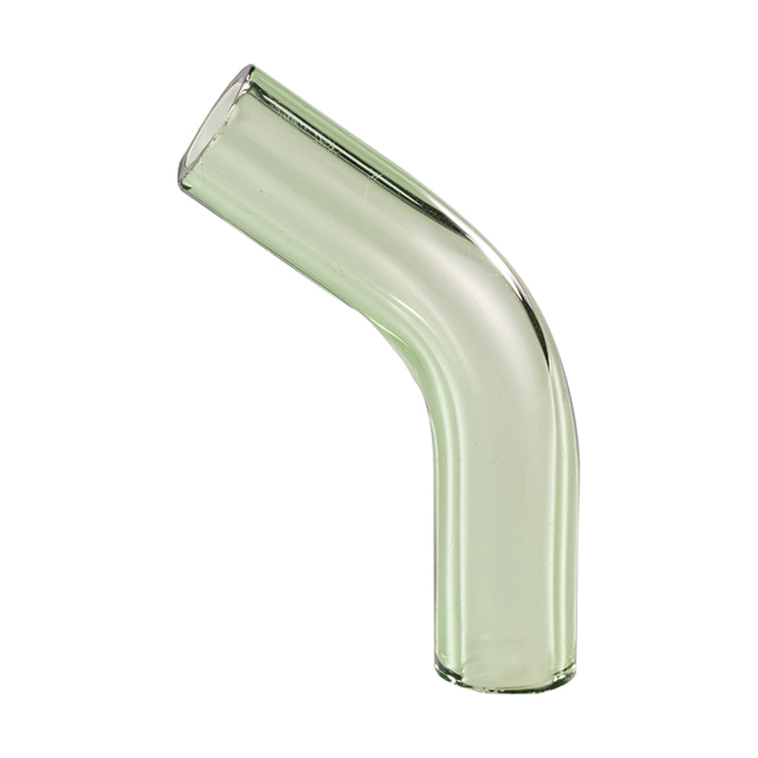 Colored Glass Accessories Bent Glass Mouthpiece Green Front View