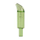 Colored Glass Accessories Curved Mini Bubbler Green Front View