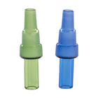 Colored Glass Accessories Water Pipe Adapter Blue Green Front View