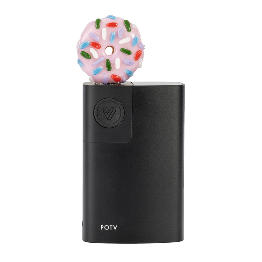 POTV x Empire Glass Pink Frosted Donut | POTV - Planet of the Vapes POTV x Empire Glass Pink Frosted Donut | POTV - Planet of the Vapes