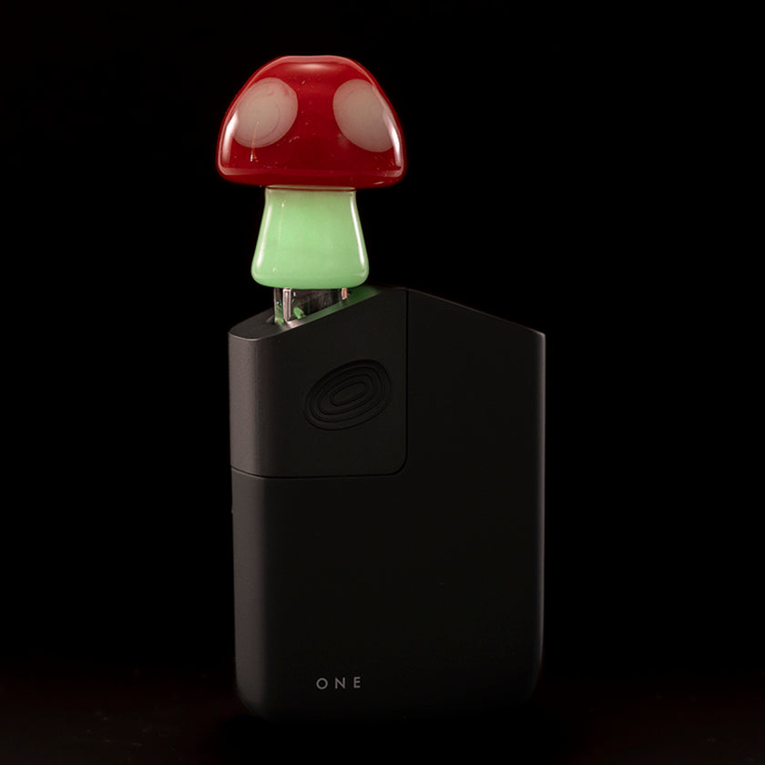 POTV x Empire Glass Red & White Mushroom | POTV - Planet of the Vapes POTV x Empire Glass Red & White Mushroom | POTV - Planet of the Vapes