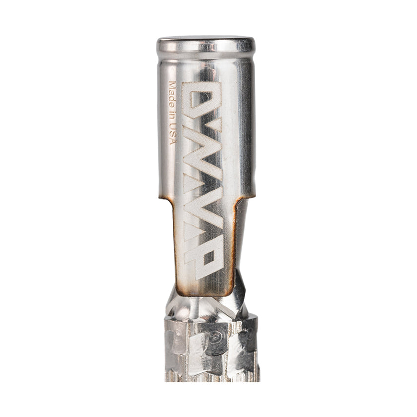 DynaVap M plus Vaporizer Silver Front View With Captive Cap