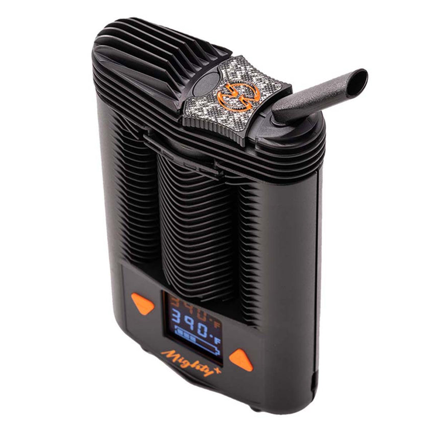 Mighty-Plus-Vaporizer-Top-View-With-Mouthpiece