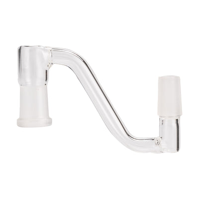 14mm Female to 14mm Male Side Step Glass Adapter Front View