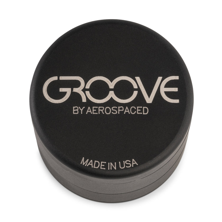 Groove by Aerospaced 2" 4-Piece Grinder / Sifter in Black