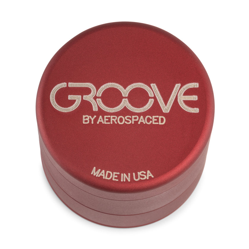 Groove by Aerospaced 2" 4-Piece Grinder / Sifter in Red