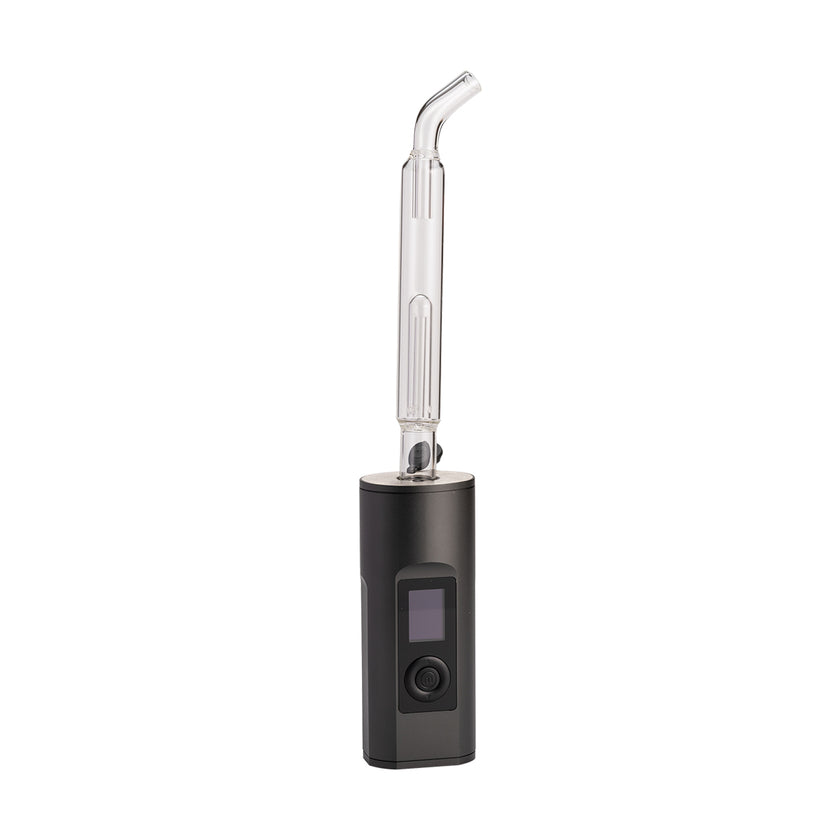 Arizer Bubbler Bent Mouthpiece Attached with Vaporizer