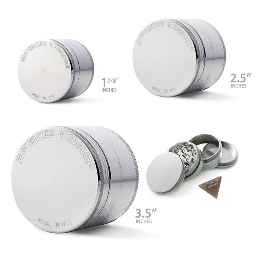 Grinder - Space Case 4 Piece Aluminum Grinder Sifter - Small, Medium Or Large