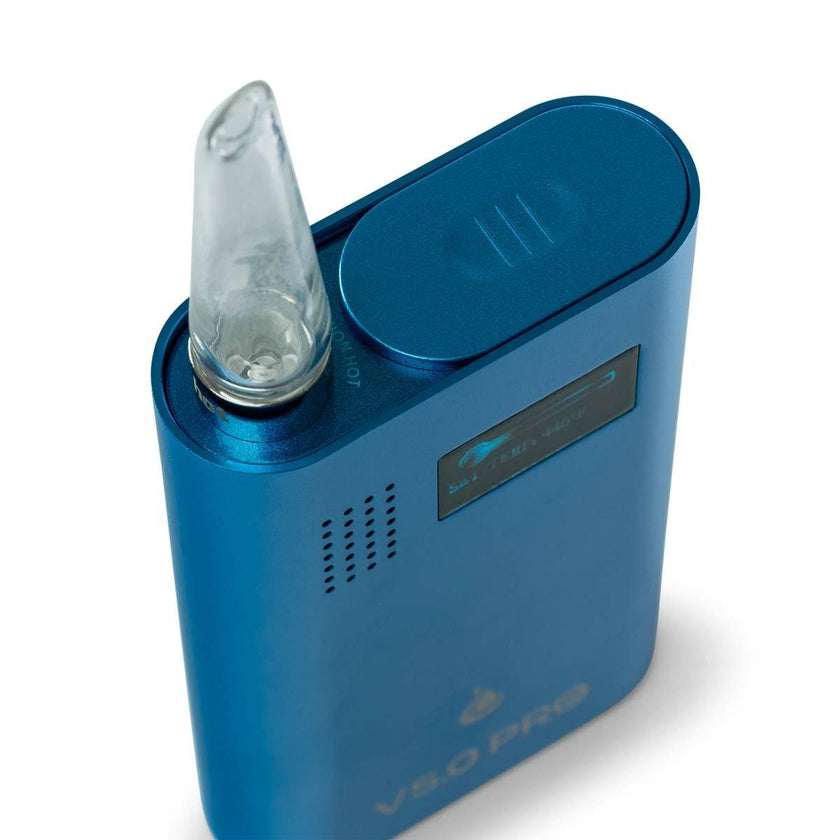 Lightly Used Flowermate V5.0 Pro Vaporizer Blue Top View