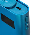Lightly Used Flowermate V5.0 pro Vaporizer Blue with power button view
