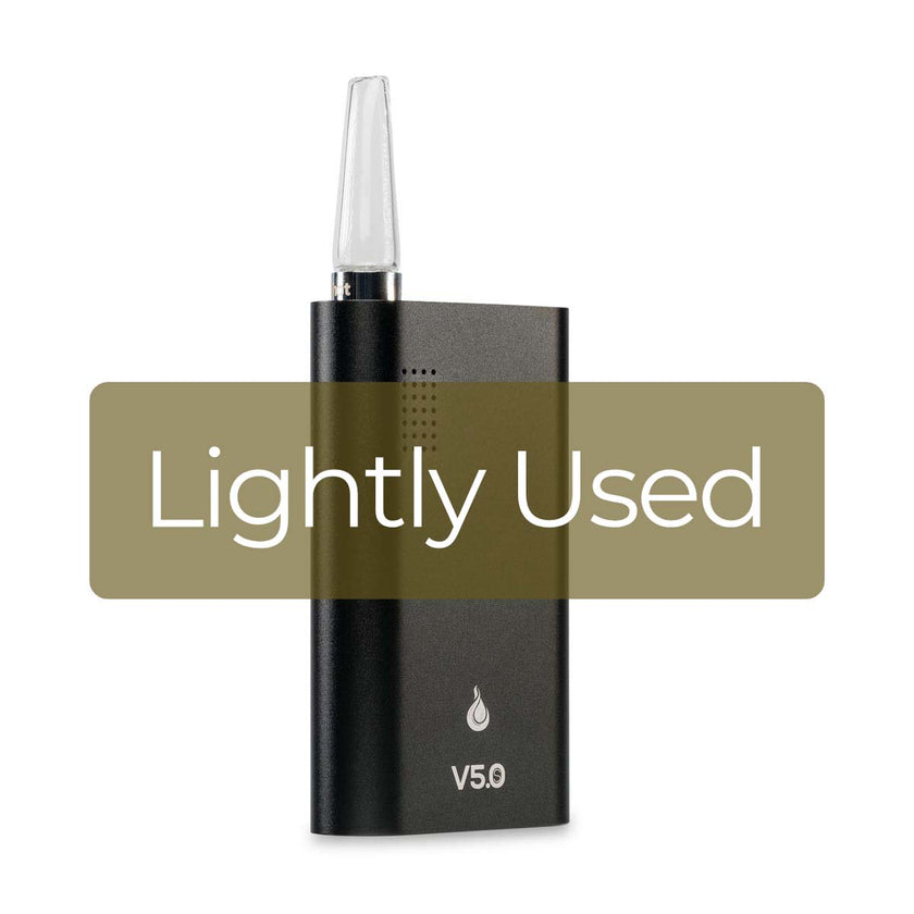 Lightly Used - Flowermate V5.0S Vaporizer Black Front View Specs