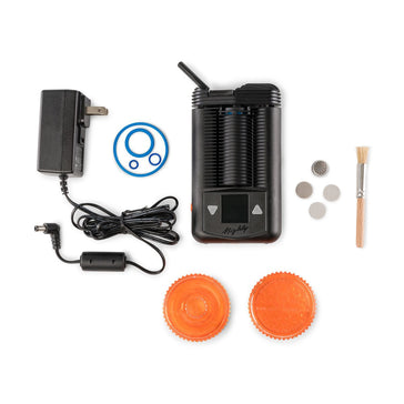 Lightly Used Mighty Vaporizer by Storz and Bickel in the box contents