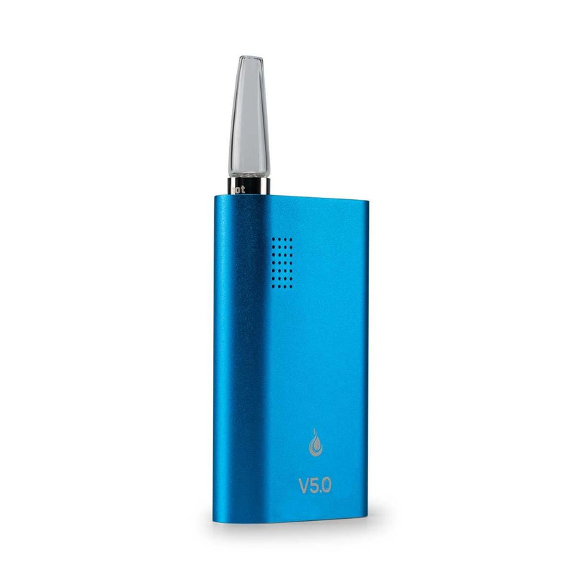 Open Box Flowermate V5 0S Vaporizer Teal Side View