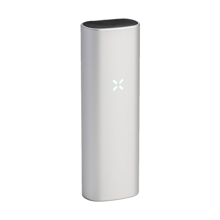 PAX Mini Silver Vaporizer With Led Lights Tilted View 