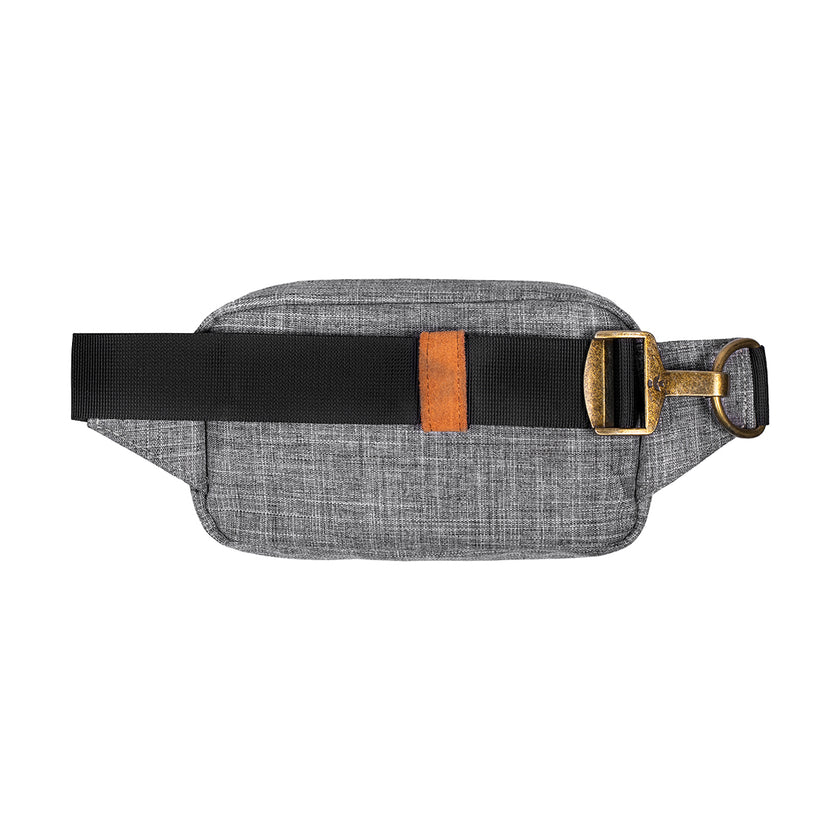 Revelry The Companion Smell Proof Crossbody Bag Crosshatch Grey Back View