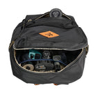 Revelry The Escort - Smell Proof Backpack Black Open View With Vaporizers