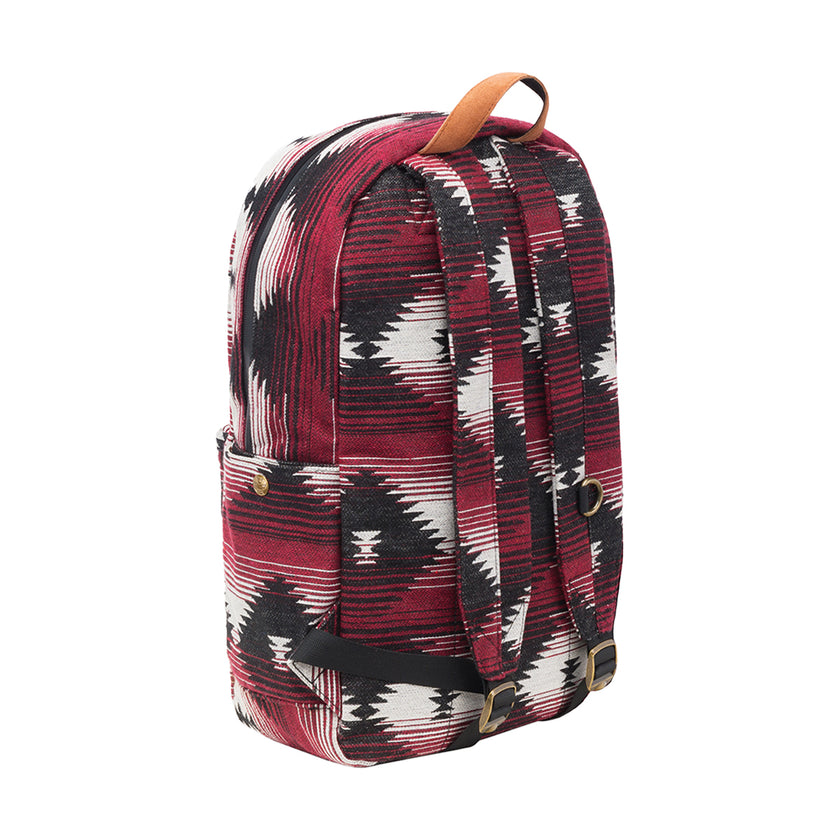 Revelry The Escort Smell Proof Backpack Maroon Pattern Back View