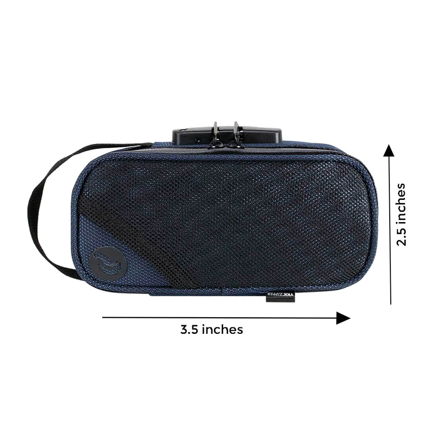 SKUNK Sidekick smell proof case midnight navy front view Measure