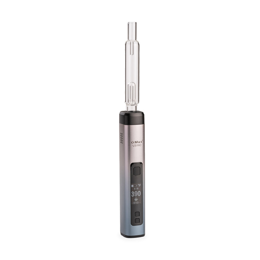 XMAX V3 Pro Vaporizer Silver With Bubbler